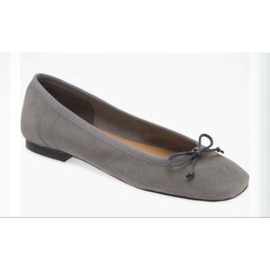 New Ann Mashburn Gray Suede Ballet Flats 40/9.5
